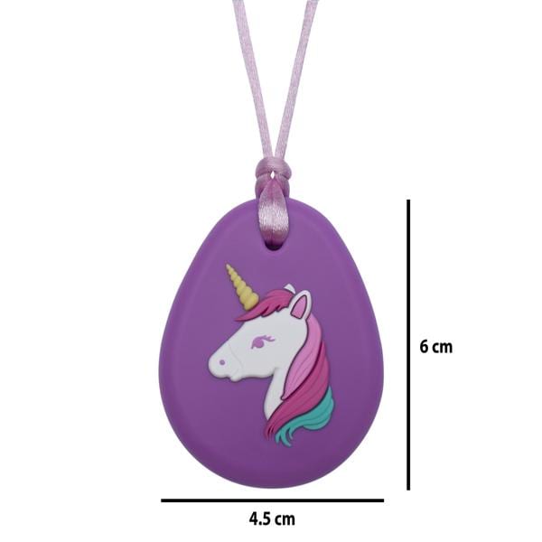 Munchables Sensory Chew Necklaces - Unicorn Pendant